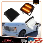 For 1995-2005 Chevrolet Astro GMC Safari Smoked Amber LED Side Corner Lights 2PC (for: Chevrolet)