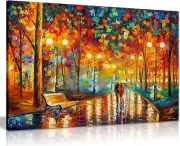 Rains Rustle II by Leonid Afremov Canvas Wall Art Picture Print for Home Decor (