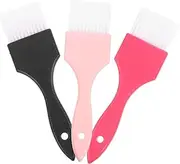 Healeved 3 Pack Frosted Brush Hair Smoothing Brush Perfect for Hair Coloring Tinting Random Color