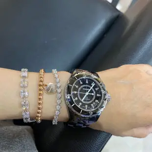 *名牌真品* Chanel J12 黑陶磁 H1626 12 鑽 38mm