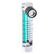 0.1-5LPM 1L Oxygen Flow Meter Flowmeter with Control Valve for Oxygen Air Gas Transparentgreen