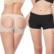 [HEJIGOOD] 2 Pack Women's Butt Lifter Underwear Tummy Control Panties Hip Enhancer Undies Body Shaper Seamless S-3XL