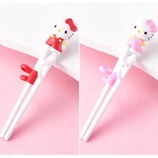 【TDL】凱蒂貓HELLO KITTY兒童學習筷練習筷筷子環保餐具191727/191796(平輸品)