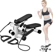 Mini Stepper Display, Stepper Home Trainer with Adjustable Resistance Cords, Up-Down-Stepper Fitness Gym Machine, Legs A