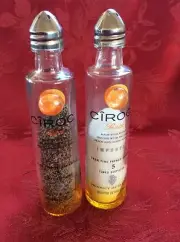 Pair CIROC Peach Vodka Mini Liquor 50ml Bottles UpCycled SALT PEPPER Shakers