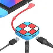 Right Angle Switch Dock for Nintendo Switch Docking Station, Arshcea Switch TV Dock for Switch NS/OLED Mode, Switch HDMI Adapter with 4K HDMI Output/USB 3.0/ PD 100W Charging Port