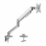 Brateck LDT63-C012-S Single Monitor Economical Spring-Assisted Monitor Arm Fit Most 17'-32' Monitors, Up to 9kg per screen VESA 75x75/100x100 Matte Grey