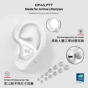 【MONSTER 魔聲】DNA Fit高階 耳掛式 運動藍牙耳機 (入耳式耳機 運動耳機 藍芽耳機 耳掛耳機 防水耳機)