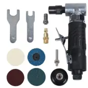 Angle Air Die Grinder 1/4 inch with 4 pcs 2" Roll Lock Sanding Discs, 90 Degr...