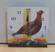 FAMOUS GROUSE SCOTCH WHISKY ADVERTISIGN WOOD PRINTED WALL CLOCK