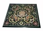3'x3' Square Marble Coffee Table Top Elegant semi Precious Stones Hallway Decor