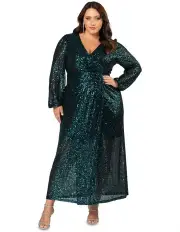 [Pink Dusk] All I Want Sequin Maxi Dress in Teal