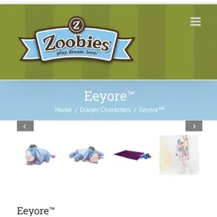 zoobies Disney 多功能玩偶毯 Eeyore 屹耳