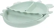 GRIRIW Cute Crab Shape Baby Food Bowl Food Grade Silicone Boys and Girls Bowl for Toddlers Compartments Plate for Boys and Girls Safe Easy to Clean Design