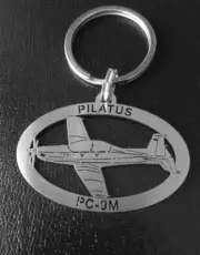 Keyring / keychain airplane Pilatus PC-9M