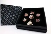 LPG Dice Set - Metal RPG Concentric Black/Brass