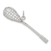 Sterling Silver Polished Lacrosse Pendant