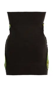 [Christopher Esber] Palmira Wool with Silk Contrast Strapless Top