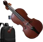 [Generic] Leather Violin & Cello Keychain | Violin Pendant Keyring | Keyring Jewelry, Musical Instrument Keychain, Purse Charm, Bag Pendant for Music Lover