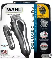 Wahl Deluxe Chrome Pro Complete Men's Haircut Kit With Finishing Trimmer & Soft