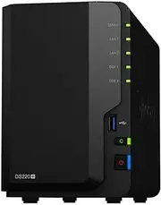 Synology DiskStation DS220+ NAS Server for Business with Celeron CPU, 6GB Memory, 4TB HDD Storage, DSM Operating System