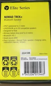 Sprout Elite Nomad Trek + Bluetooth Speaker Waterproof - NEW In Box