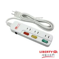 在飛比找ETMall東森購物網優惠-【LIBERTY利百代】3切3座2孔過載保護延長線1.8m 