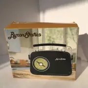 Byron Statics Portable Radio AM FM, Vintage Retro Radio with Built in Speakers,