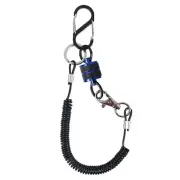 Strong Blue Magnet Fish Landing Net Holder & Release Carabiner Clip & Lanyard