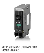 BRP120AF 10 PCS EATON 20 AMP 1 POLE ARC FAULT PLUG ON NEUTRAL CIRCUIT BREAKERS