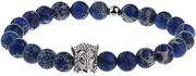 [IBOWZ] Crystal Bracelet Bead Bracelets Chakra Bracelet, 7 Chakra Natural Stone Bead Blue Imperial Jasper Bangle Yoga Prayer Reiki Bracelet Fashion Elves Jewelry for Women Couple