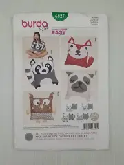 Burda Sewing Pattern 6827 Child Teen Cushions Size 4 styles NEW