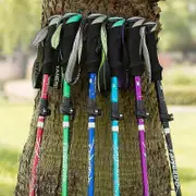 5-section Folding Trekking Poles Walking Stick Hiking Naturehike Antishock Purple 95-110cm