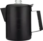 Heavy Duty Stove Top Percolator Coffee Pot Maker Aluminum Steel 9-Cup / 3 Cup