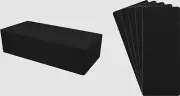 (100) CD Long Box Bin Index Divider Cards - 6"x14-1/4" - Black HEAVY DUTY 40mil