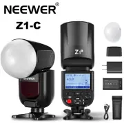 NEEWER Z1-C Z1C 2.4G TTL Round Head Flash Speedlite with Dome Diffuser for Canon