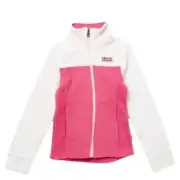 Levis Girls Fleece Full Zip Pocket Colorblock Jacket Pink/White 4XS 3-4YRS $45