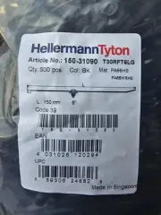 500 PCS Hellermann Tyton 6" or 150mm Specality Tie Wrap PA66HS T30RFT6LG 28a