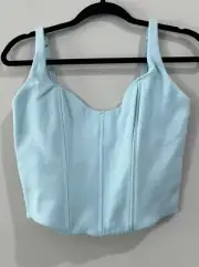 NWT GILLY HICKS Fleece Corset Size L Curvy