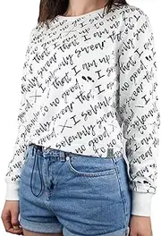 [Vanilla Underground] Harry Potter I Do Solemnly Swear Womens/Ladies Cropped Jumper (L) White