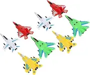 CHICAMPERA 8Pcs Pull Back Airplane for Creative Friction Powered Fighter Models Lightweight Childrens Playtime Colors