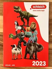 Schleich toy catalog Jan-June 2023 Smurfs Dinosaurs Bayala Horse Club Eldrador