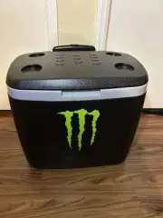 Monster Energy Drink Cooler With Wheels & Handle Black