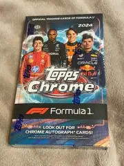 2024 Topps Chrome F1 Formula 1 Racing Factory Sealed Hobby Box