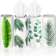 4 Pack Car Tissue Holder with Facial Tissue Bulk Car Tissues Boxes Cylinder