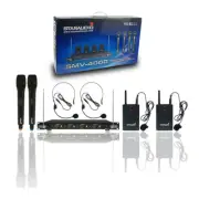 Wireless VHF Microphone System Handheld & Headset Lavalier Bodypacks Microphones