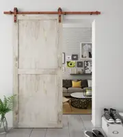 Rusted Finished Sliding Barn Door Hardware BB02R