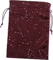 LIFKOME Soft Flocking Card Bag Drawstring Jewelry Pouch Versatile Coin Bag for Travel Home