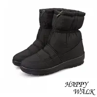 在飛比找momo購物網優惠-【HAPPY WALK】輕量雙層防水防滑加厚保暖雪靴(黑)