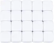 kaiheng 25mm Acrylic Dice with Smoothed Surface Six Sided Dice with Rounded Corner Blank White Dice Cubes for Board Games, DIY Sticker, Math Counting Teaching, Party Fun - 20pcs